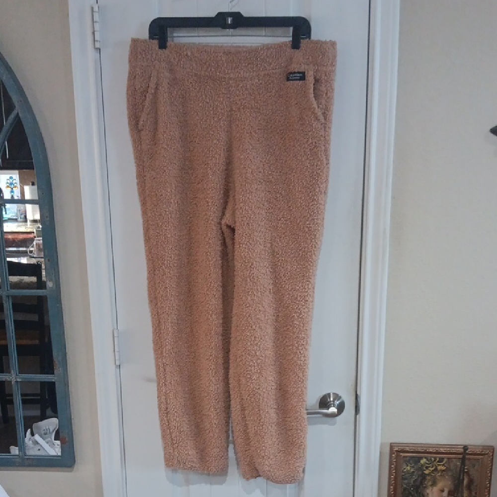 Calvin Klein Performance Women's Shaggy Knit Pull-On Jogging Pants "Teddy Pants"